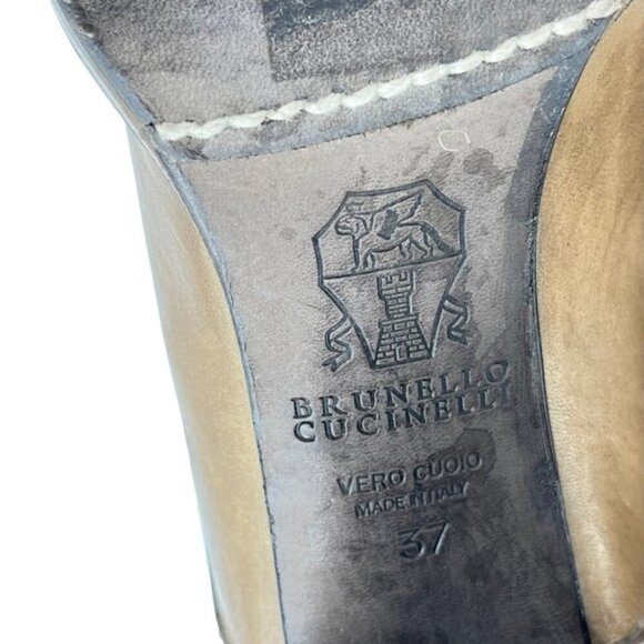 Brunello Cucinelli Leather Lace-Up‎ Boot Size EU 37 - Picture 12 of 12